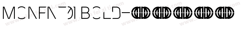 MonFnt01 Bold字体转换
